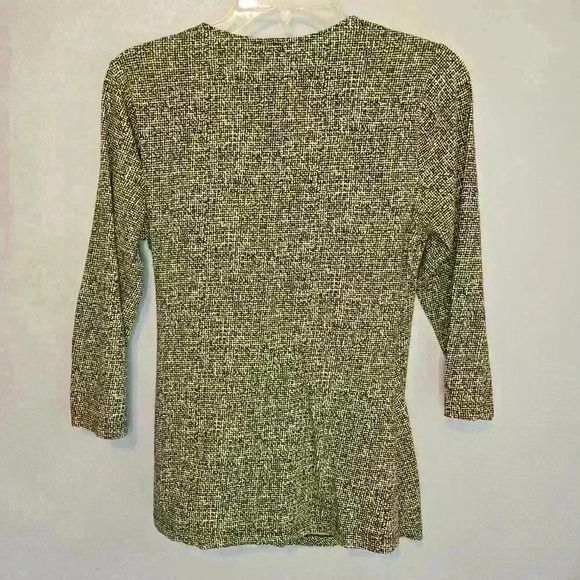 Ann Taylor Faux Wrap Geometric Print Top 3/4 Sleeve Sz M - Picture 5 of 6